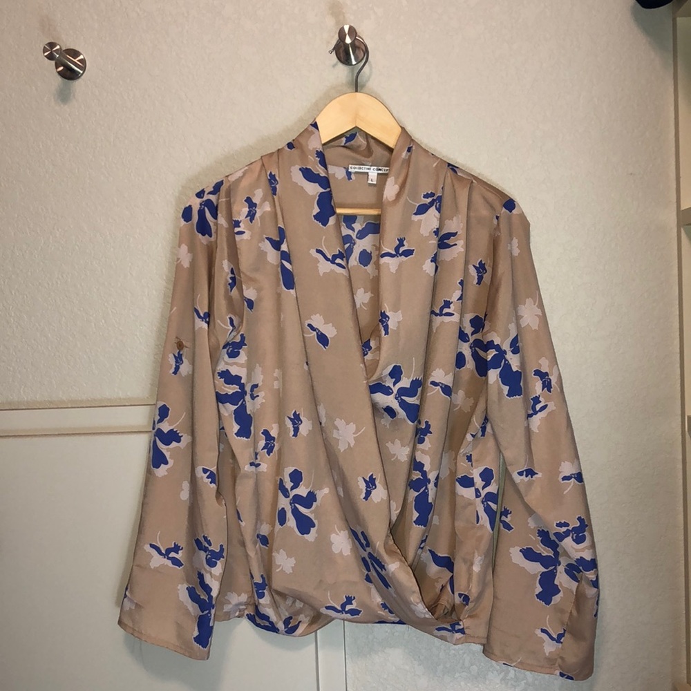 Silky wrap shirt